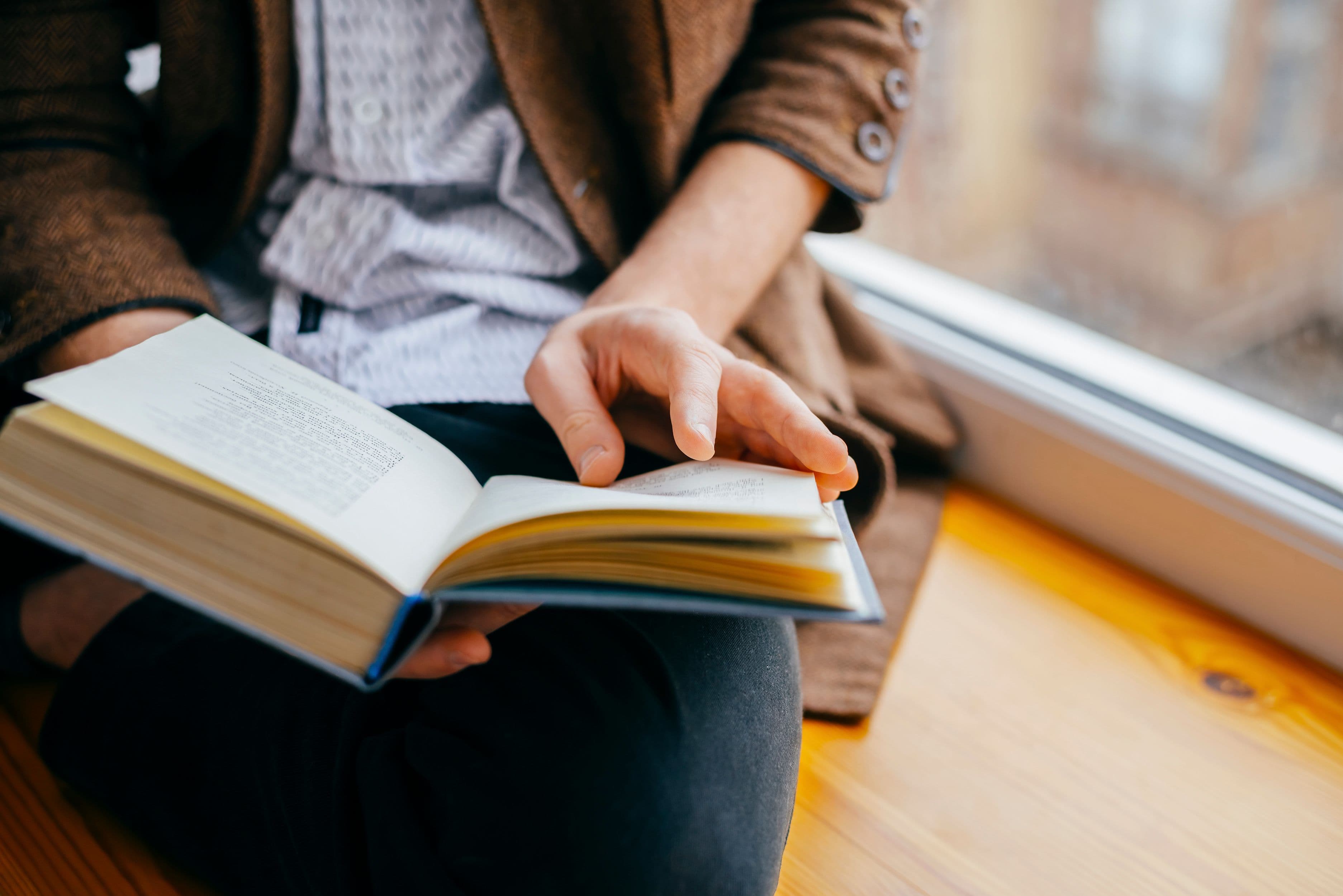 Man reading a book