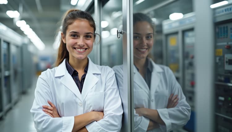 Young woman in a laboratory